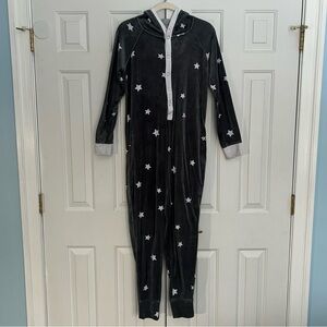 Starry Night Gray Onesie Pajamas